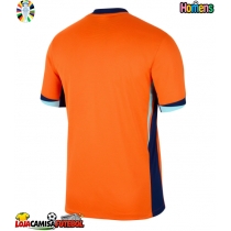 Camisa de Futebol Holanda Equipamento Principal Europeu 2024 Manga Curta